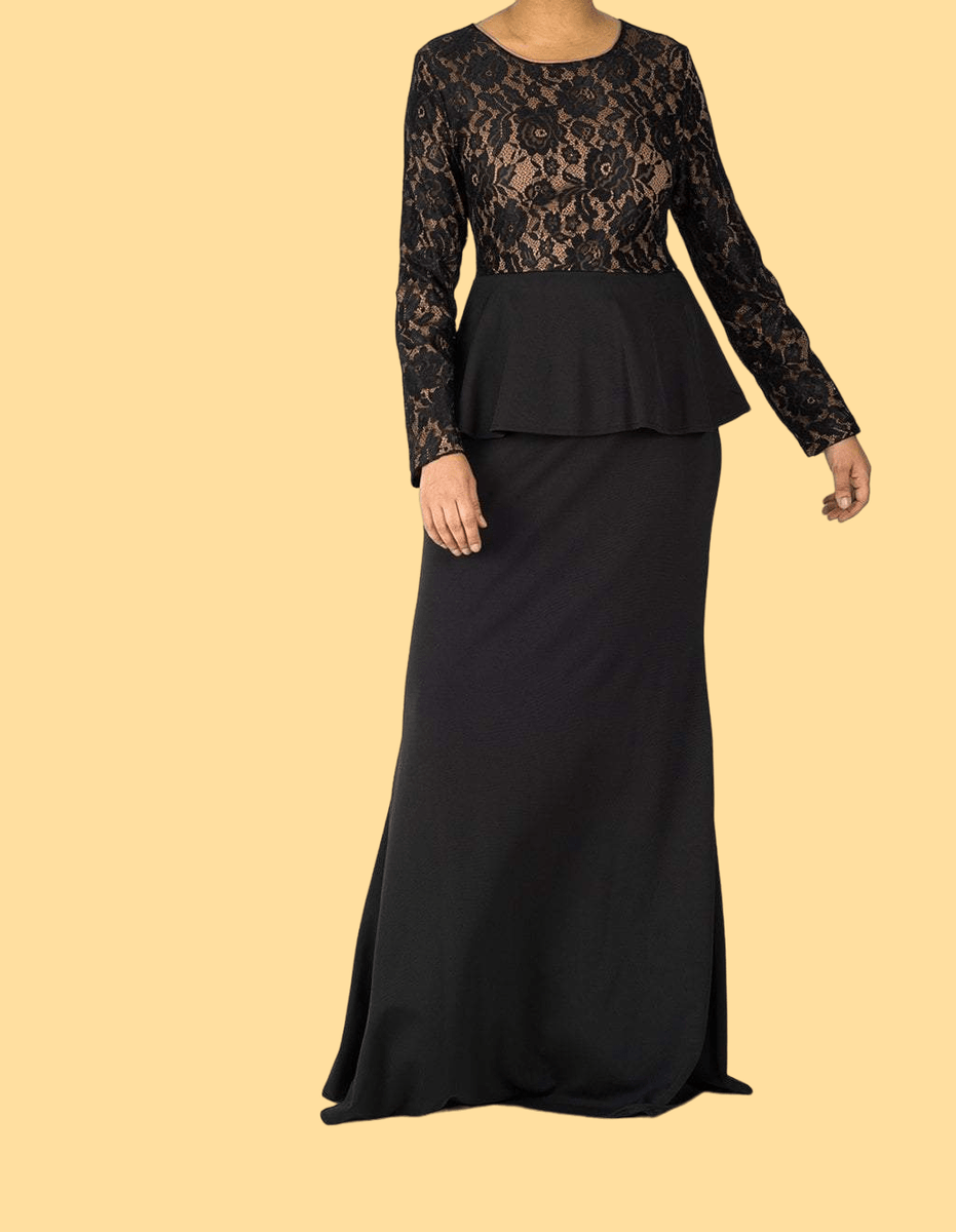 Modest black hotsell lace dress