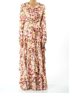 Aaliya abstract art Ruffle modest dress Kabayare