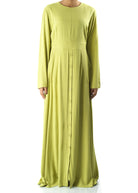 Apple green Manal button down Modal dress Kabayare