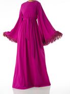 Be captivated in tassel modest maxi dress Kabayare