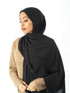 Black Korean Chiffon hijab Kabayare