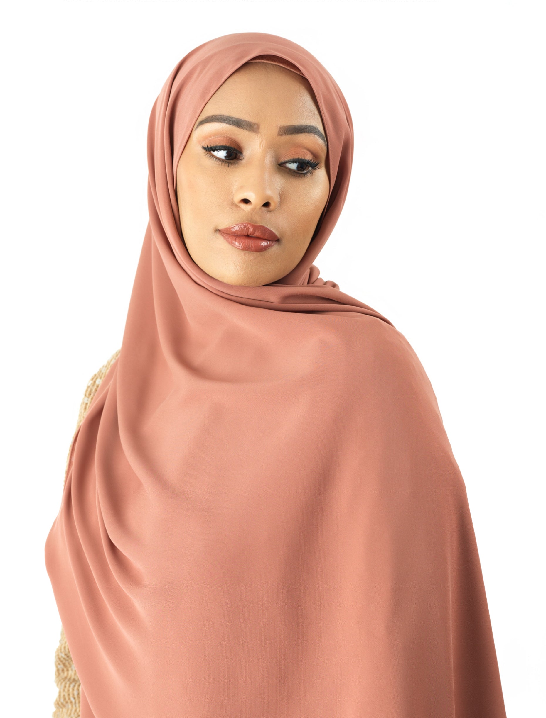 Blush Rose Korean Chiffon hijab Kabayare