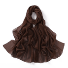 Brown Lovely dana shimmer Chiffon hijab Kabayare