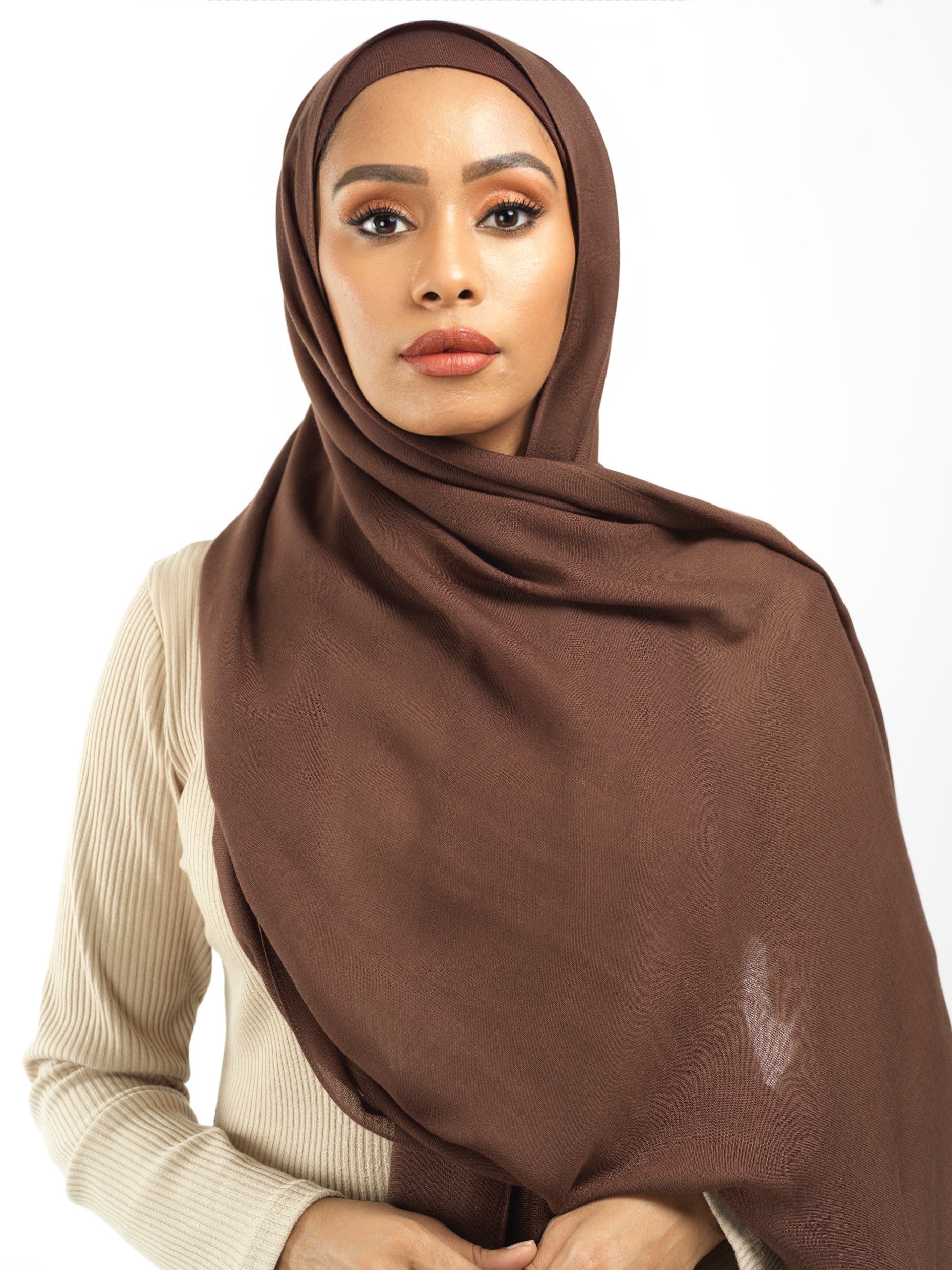 Brown Modal hijab Kabayare