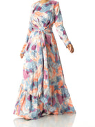 Colorful abstract art maxi dress Kabayare