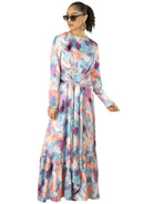 Colorful abstract art maxi dress Kabayare