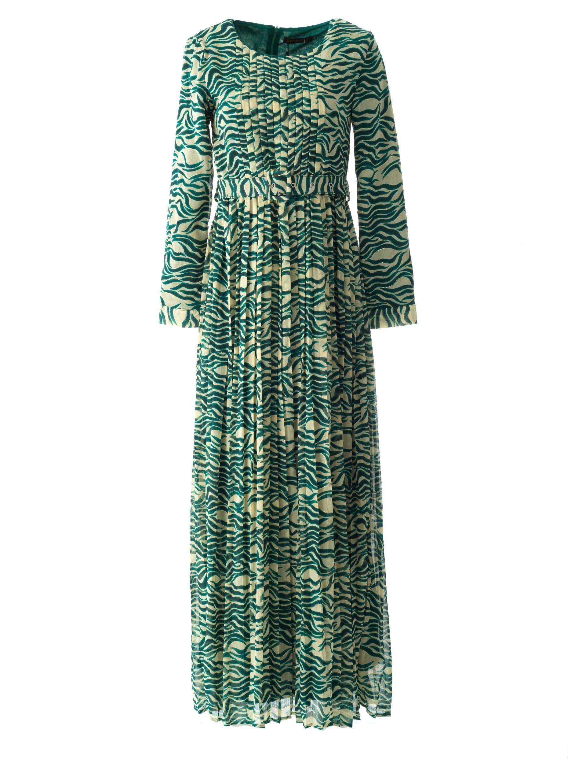 Copy of Pretty Fatima print silk chiffon maxi dress Kabayare