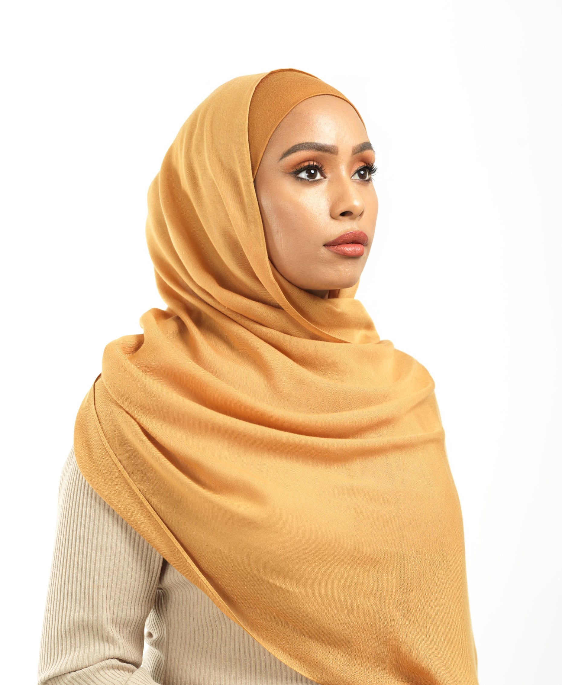 Deep marigold Modal hijab Kabayare