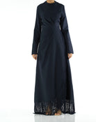 Deep Navy Fringe queen maxi dress Kabayare