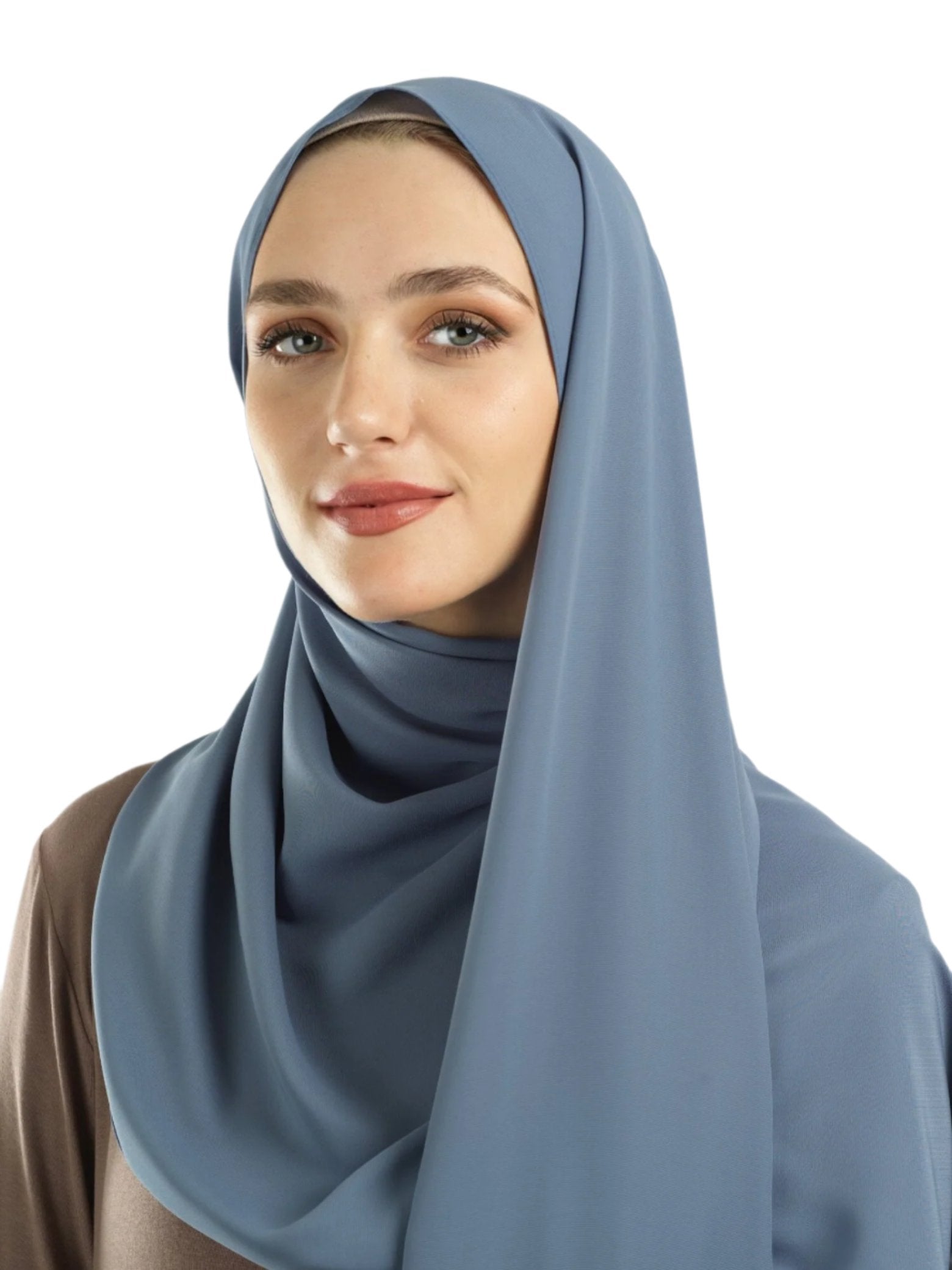 Dusty Blue Korean Nida hijab Kabayare