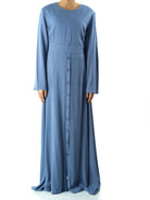 Dusty Blue Manal button down Modal dress Kabayare