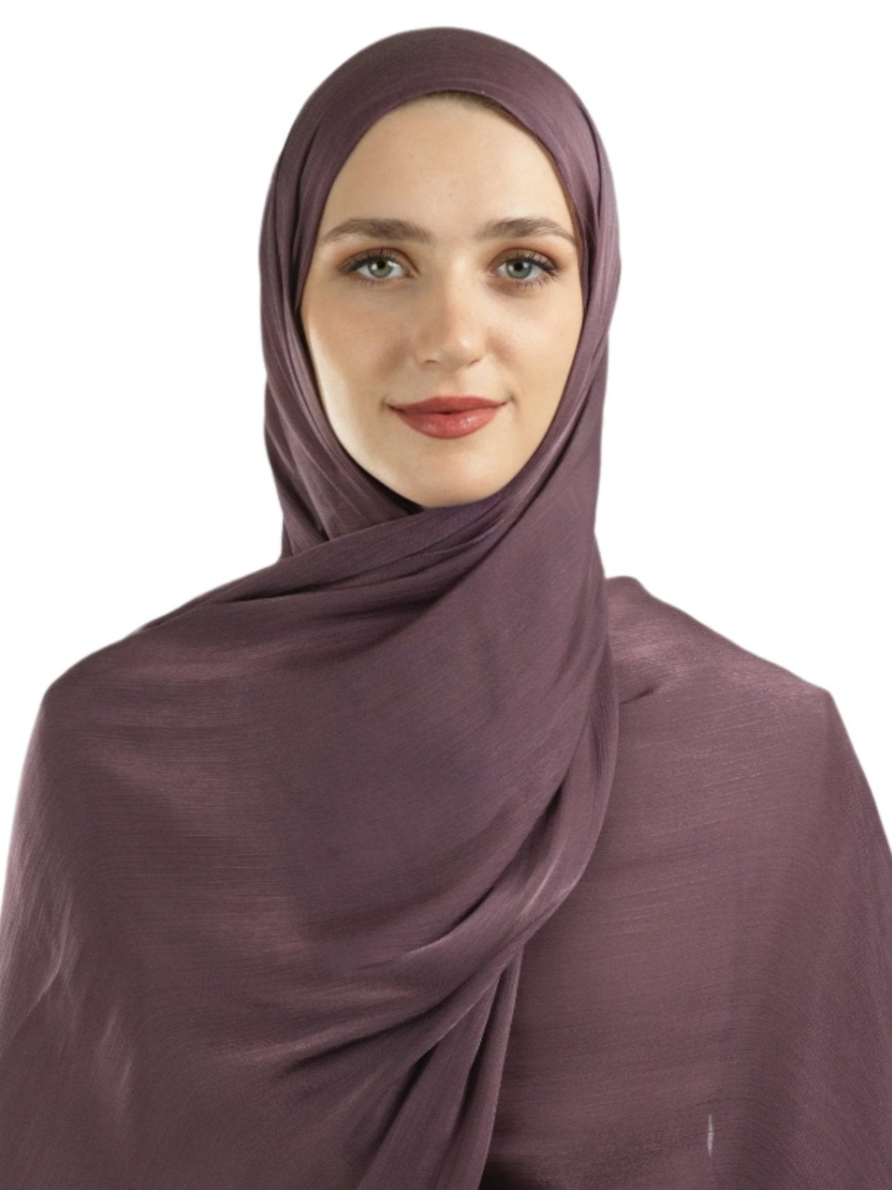 Dusty rose Shimmering Silk Chiffon hijab Kabayare