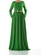 Green original Milk Silk Maxi Dress Kabayare