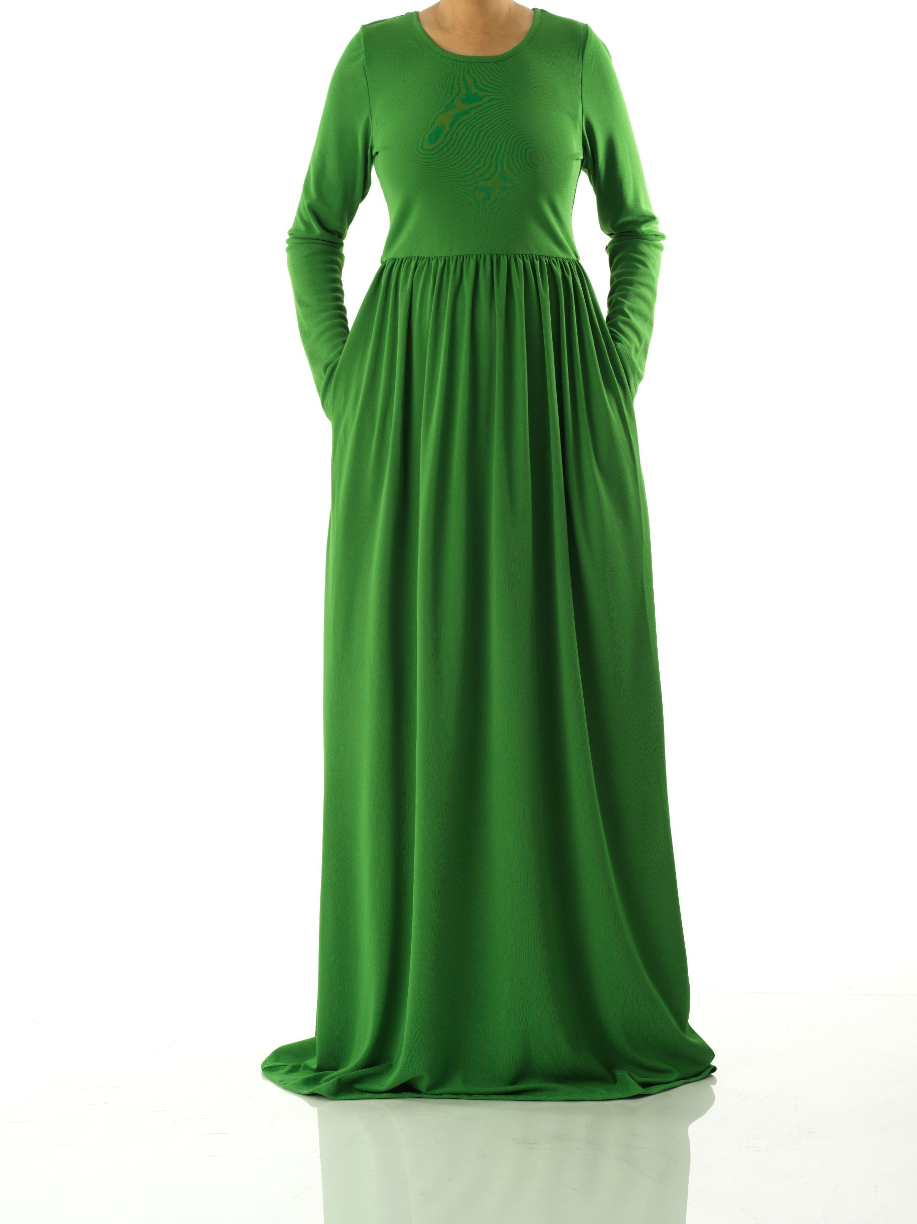 Green original Milk Silk Maxi Dress Kabayare