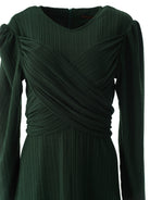 Hunter Green ma chérie ribbed maxi dress Kabayare