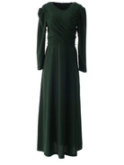 Hunter Green ma chérie ribbed maxi dress Kabayare