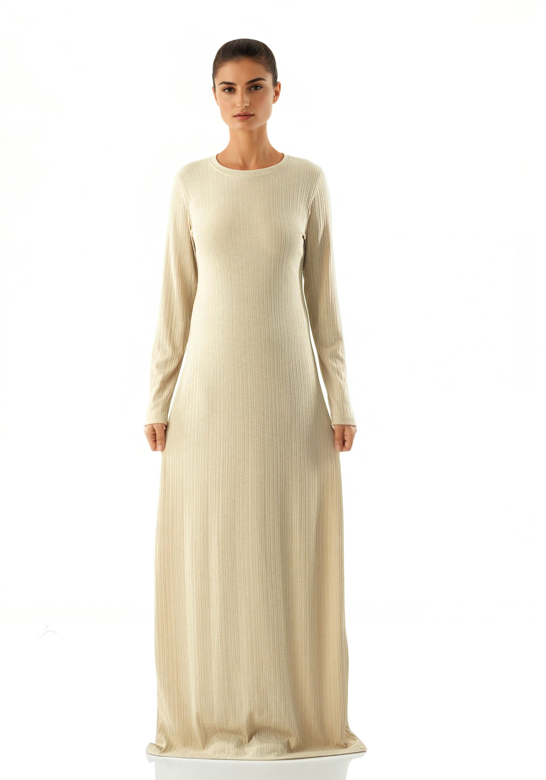 Julia Ribbed Round Neck maxi dress Kabayare