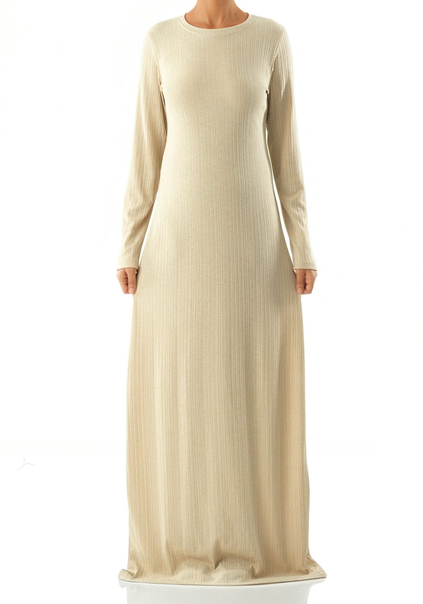 Julia Ribbed Round Neck maxi dress Kabayare