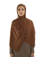 Light brown Glamour chiffon hijab Kabayare