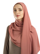 Mahogany pink Korean Nida hijab Kabayare