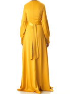 Marigold jasmine satin modest maxi dress Kabayare