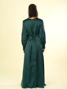 Marigold jasmine satin modest maxi dress Kabayare