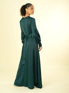 Marigold jasmine satin modest maxi dress Kabayare