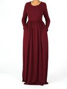 Maroon ORIGINAL Milk Silk Maxi Dress Kabayare