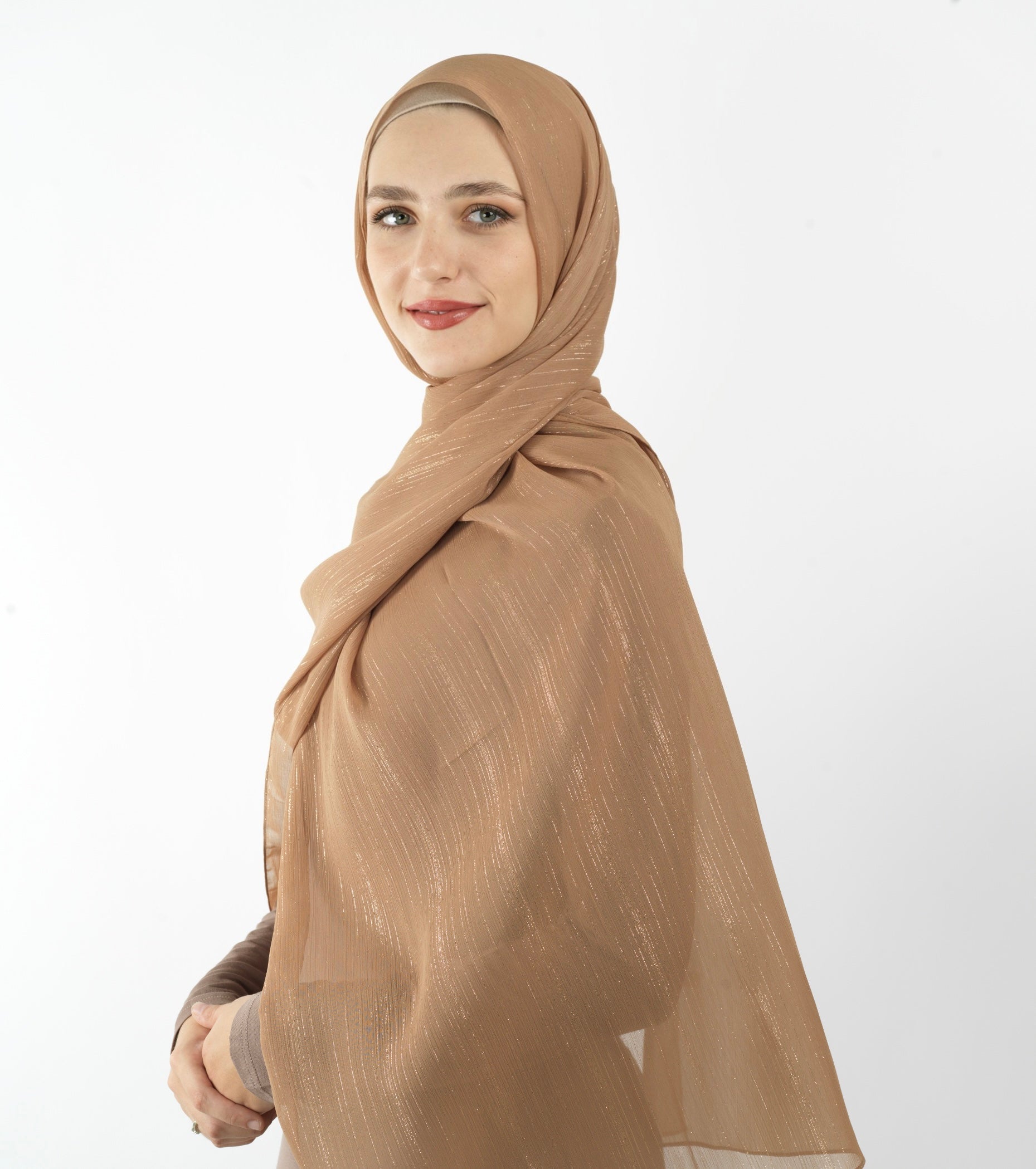 Melted Blush Lovely dana shimmer Chiffon hijab Kabayare