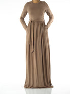 Mocha Cotton Candy Jersey Maxi  Dress ( Extra Soft) Kabayare