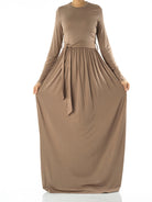 Mocha Cotton Candy Jersey Maxi  Dress ( Extra Soft) Kabayare