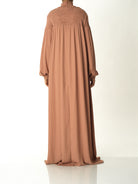 Mocha umbrella chiffon maxi dress Kabayare