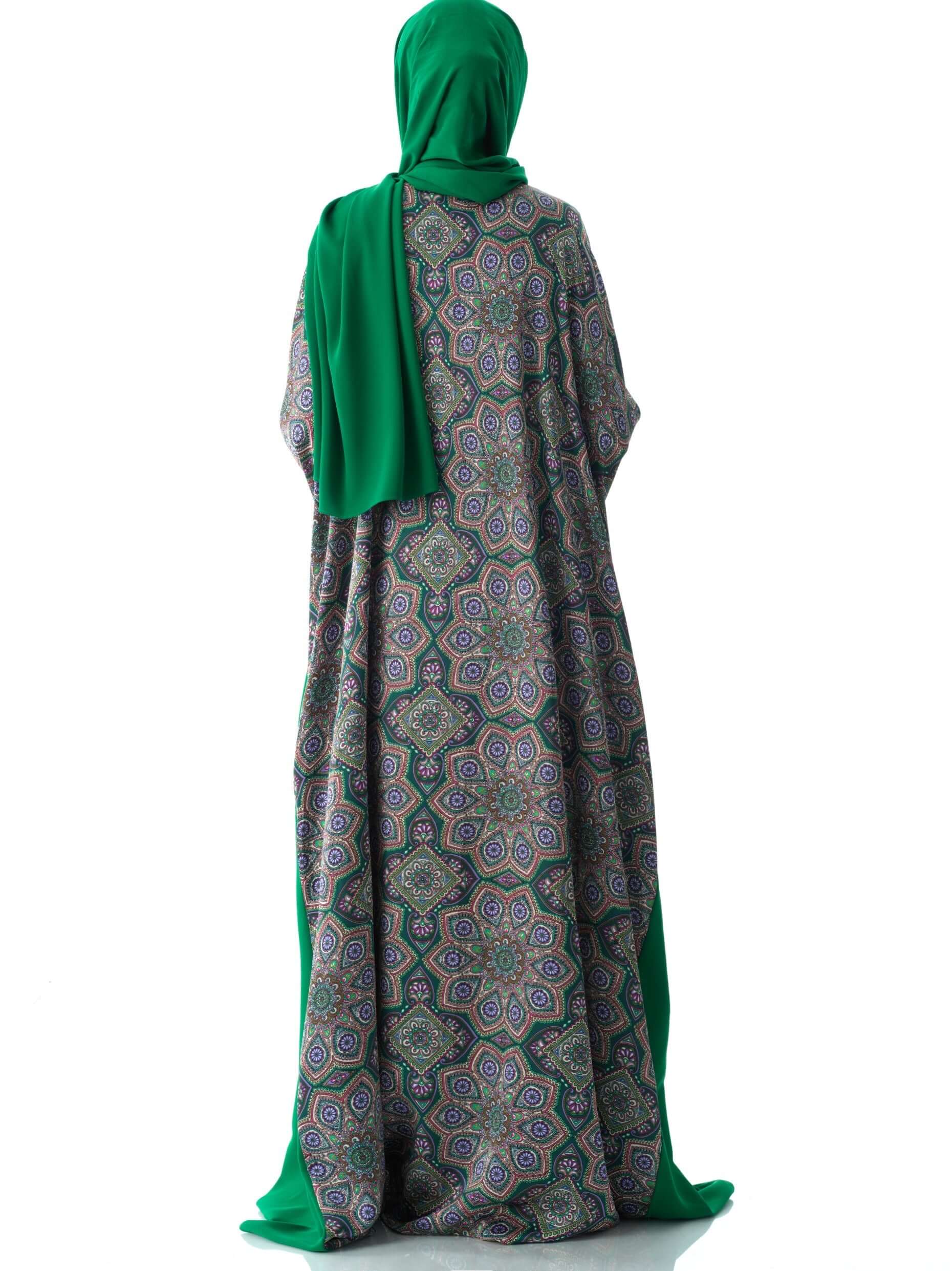 Moroccan print abaya set Kabayare