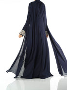 Navy Boqorad crystal cape maxi dress Kabayare