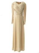 Oatmeal nude ma chérie ribbed maxi dress Kabayare