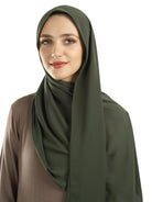 Olive Korean Nida hijab Kabayare