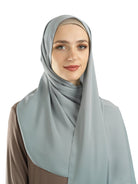 Pastel blue Korean Nida hijab Kabayare