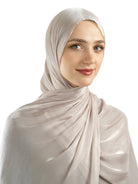 Pearl Shimmering Silk Chiffon hijab Kabayare