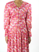 Pretty in Pink  print maxi dress Kabayare