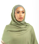 Sage green Modal hijab Kabayare