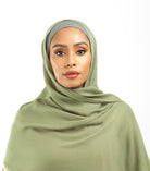 Sage green Modal hijab Kabayare