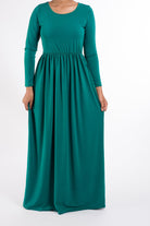 Soft Milk Silk Maxi Dress / Pockets Kabayare