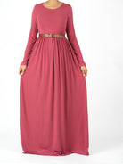 Soft Milk Silk Maxi Dress / Pockets Kabayare