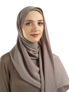 Taupe Korean Nida hijab Kabayare