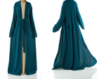 Teal Modern Sophisticated abaya set Kabayare