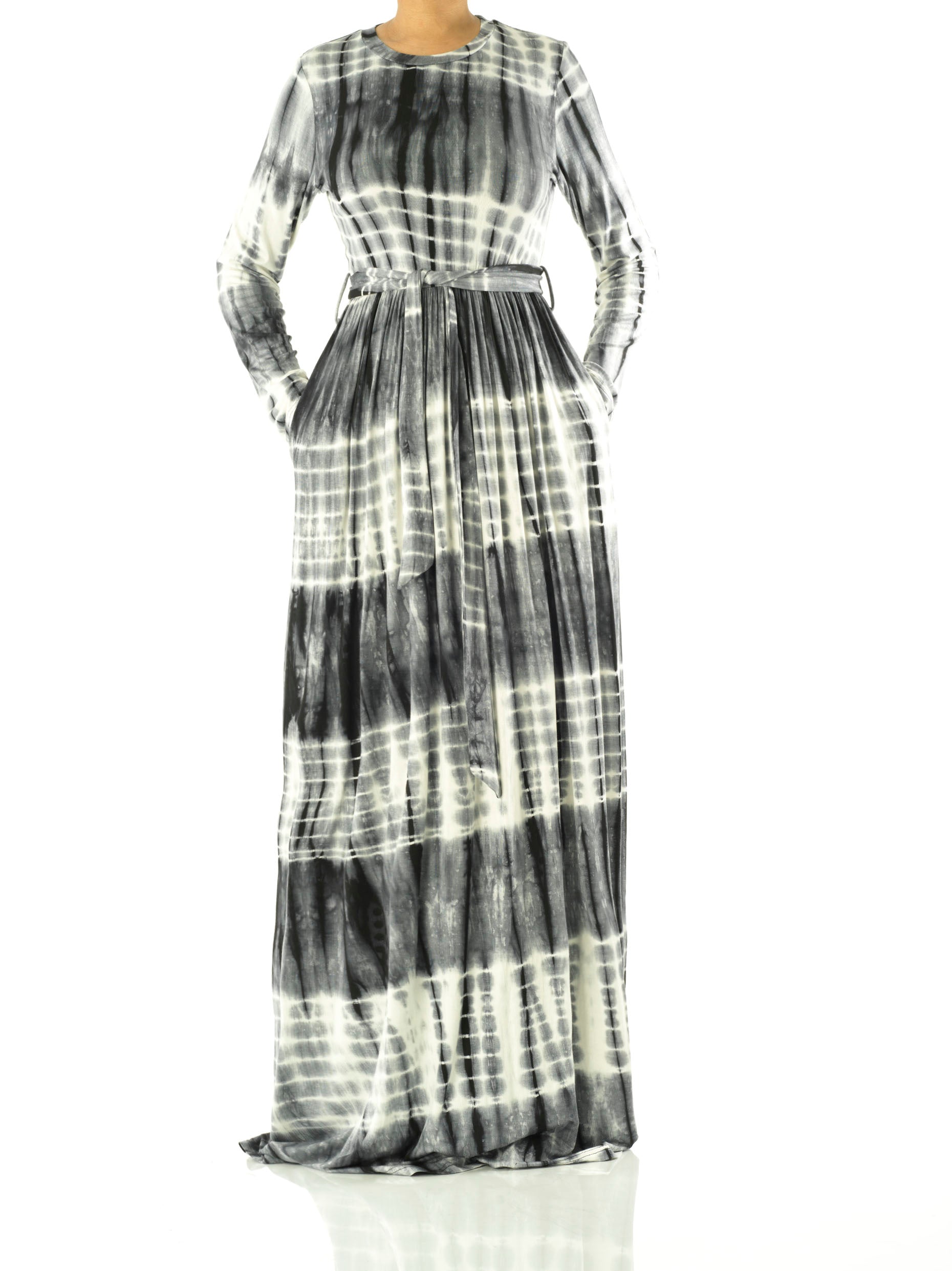 Tie dye Long sleeve maxi dress Kabayare