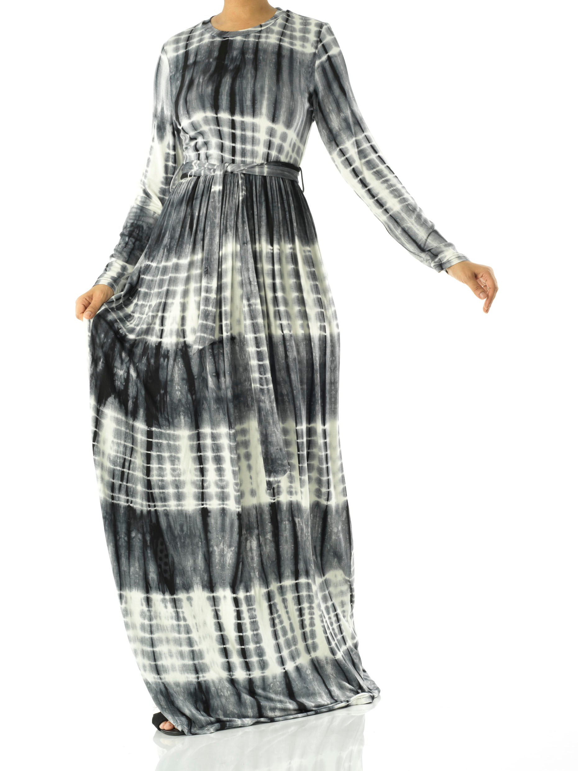 Tie dye Long sleeve maxi dress Kabayare