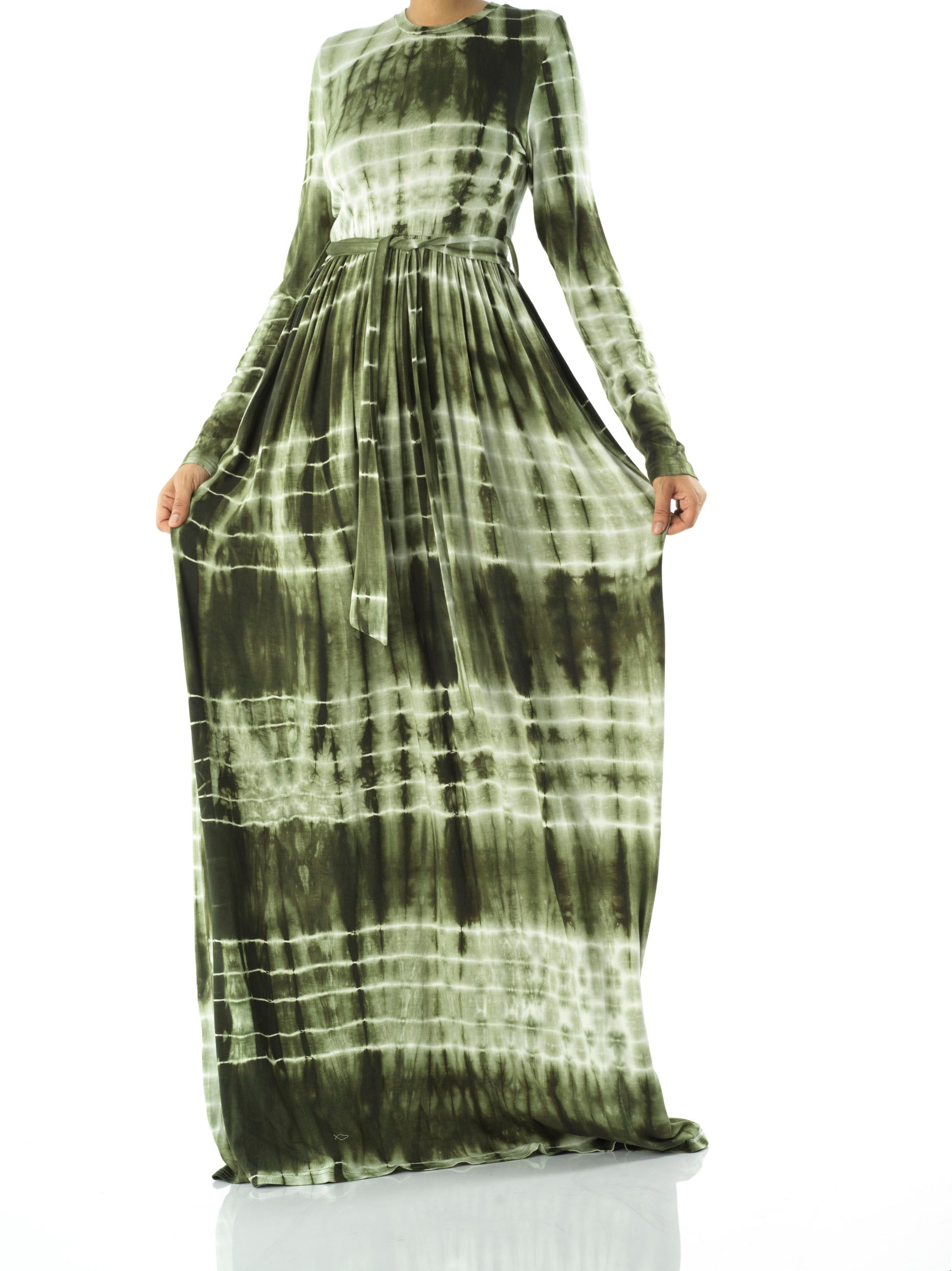 Tie dye Long sleeve maxi dress Kabayare