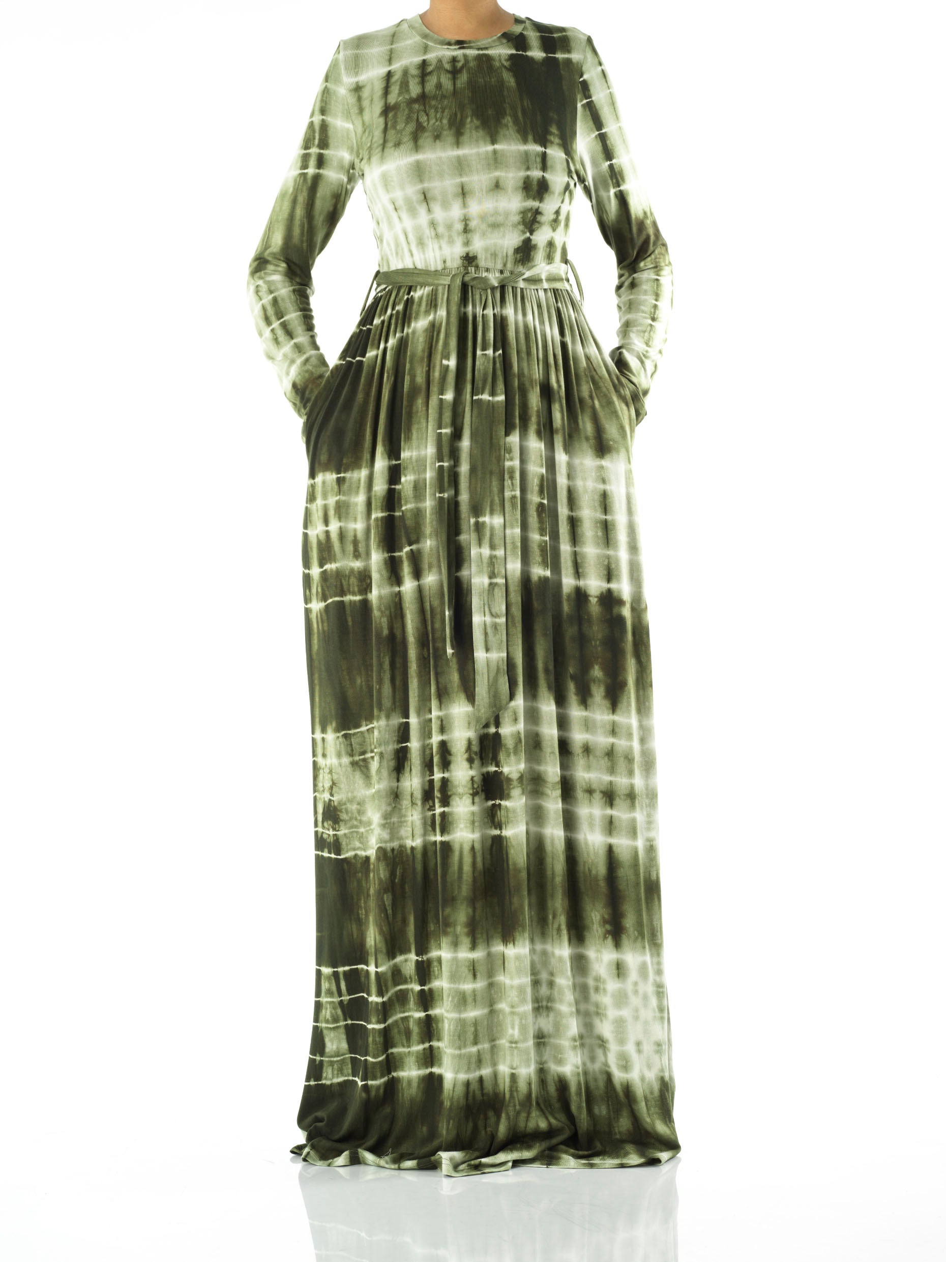 Tie dye Long sleeve maxi dress Kabayare