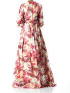 watercolor dreamy floral modest maxi dress Kabayare